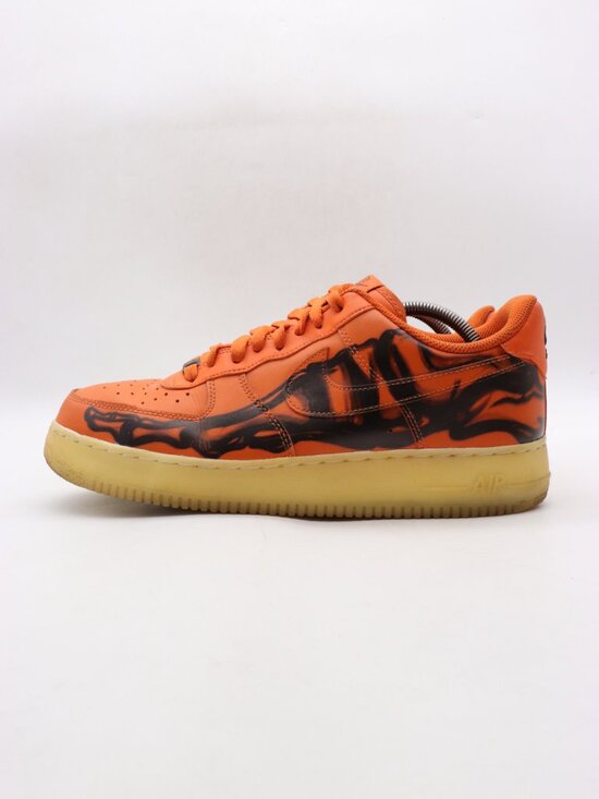Nike Air Force 1 Low Orange Skeleton Size 10.5 Casual Sneakers CU8067-800 main image 7